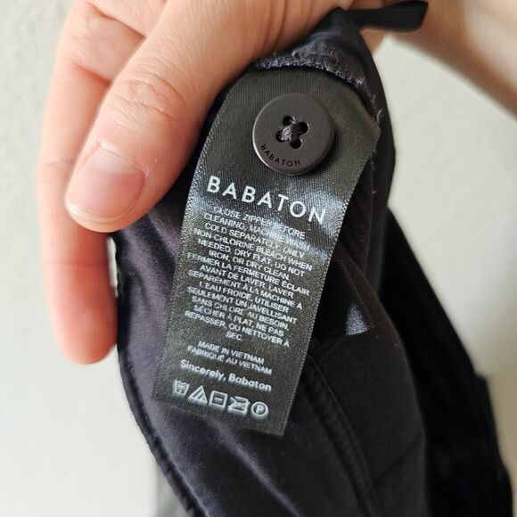 Babaton Black Leather Slacks Pants Size 14 - Picture 5 of 7